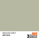 AK Interactive 3rd Gen Acrylic Medium Grey 17ml