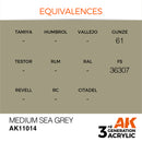 AK Interactive 3rd Gen Acrylic Medium Sea Grey 17ml