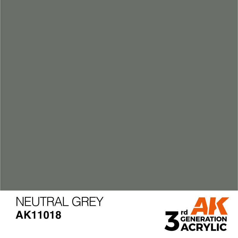 AK Interactive 3rd Gen Acrylic Neutral Grey 17ml