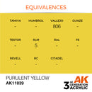 AK Interactive 3rd Gen Acrylic Purulent Yellow 17ml
