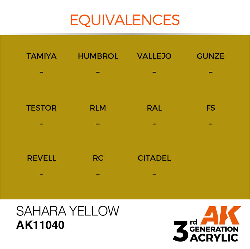 AK Interactive 3rd Gen Acrylic Sahara Yellow 17ml