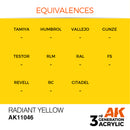 AK Interactive 3rd Gen Acrylic Radiant Yellow 17ml