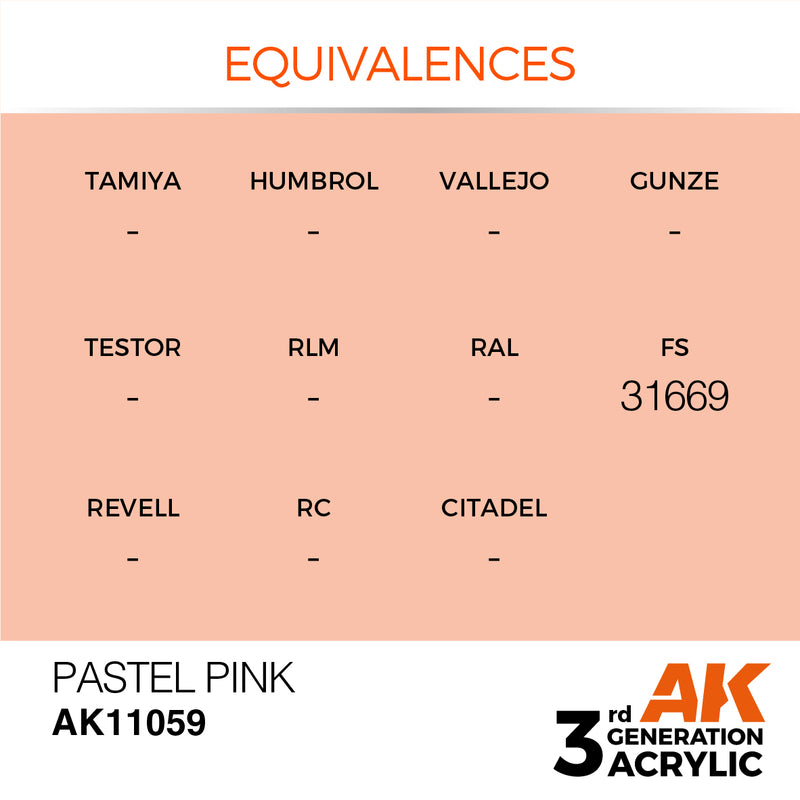 AK Interactive 3rd Gen Acrylic Pastel Pink 17ml