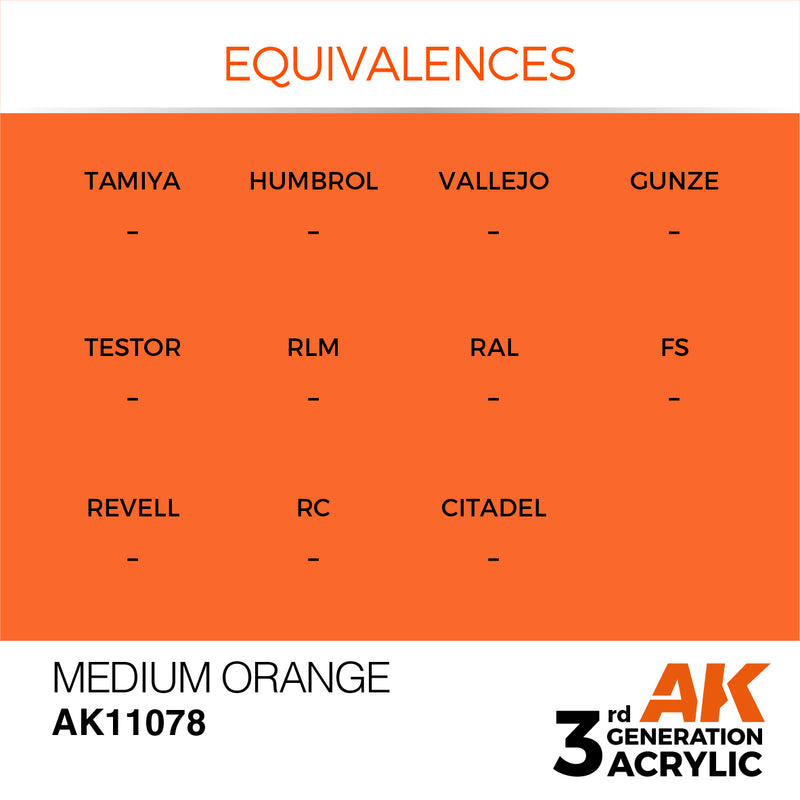 AK Interactive 3rd Gen Acrylic Medium Orange 17ml