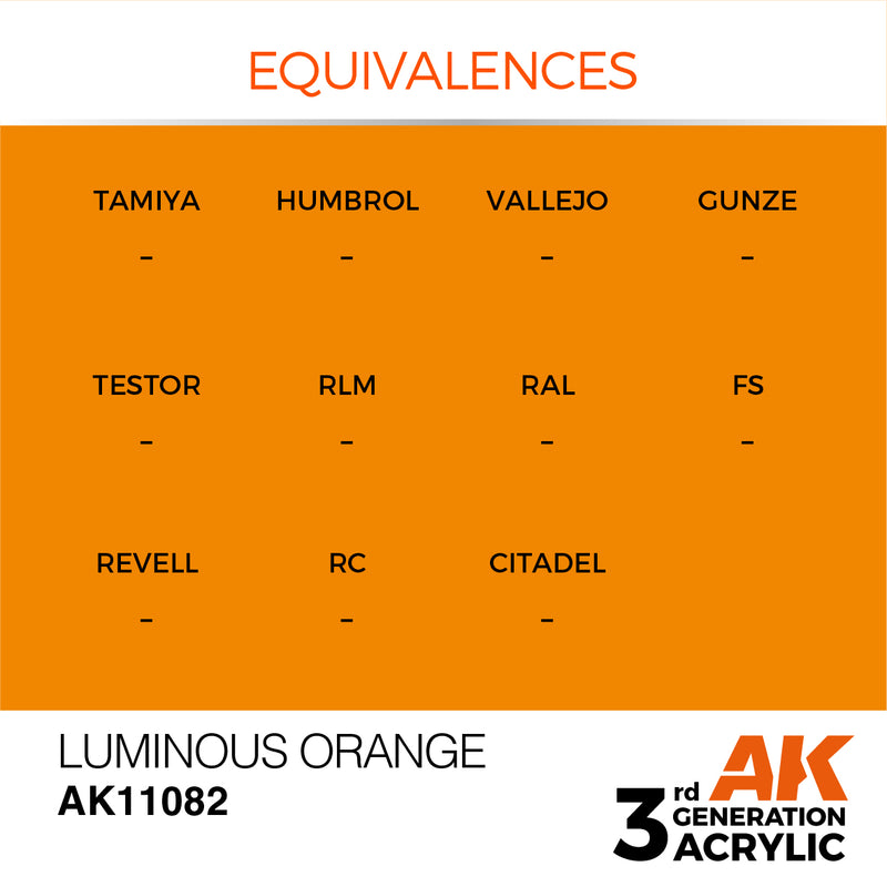 AK Interactive 3rd Gen Acrylic Luminous Orange 17ml