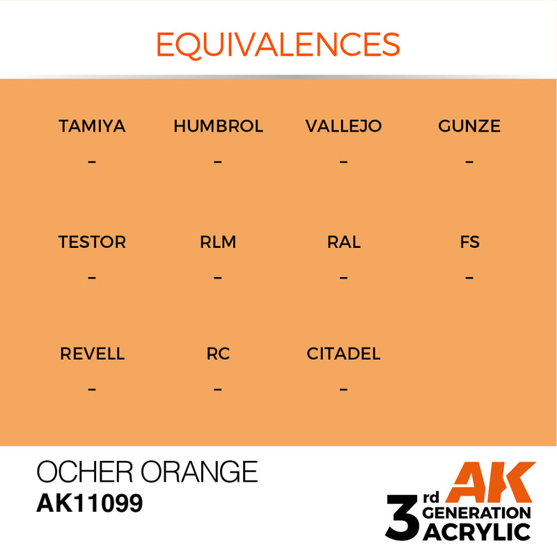 AK Interactive 3rd Gen Acrylic Ocher Orange 17ml