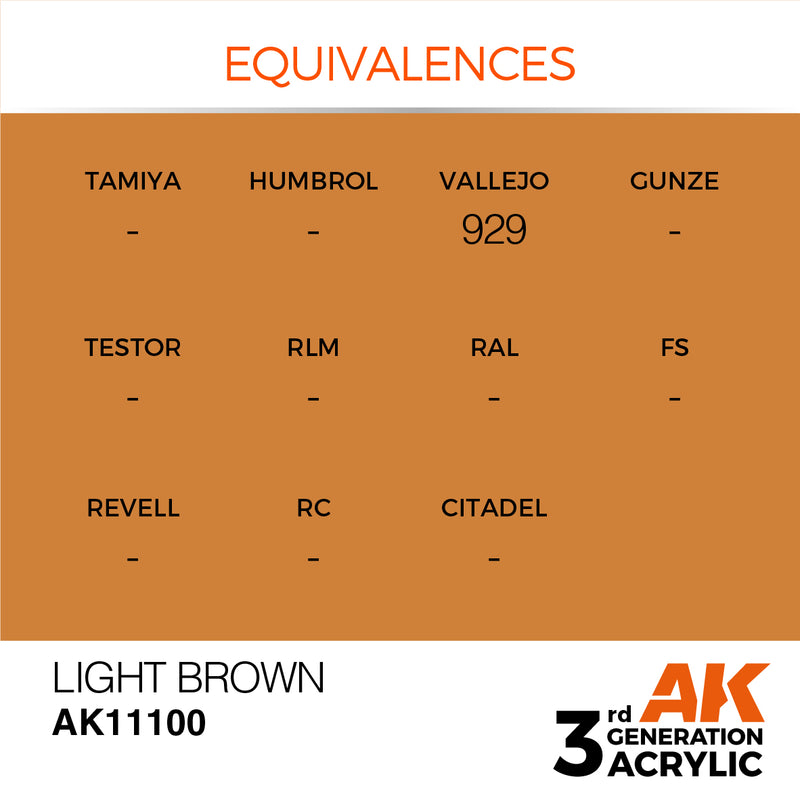 AK Interactive 3rd Gen Acrylic Light Brown 17ml