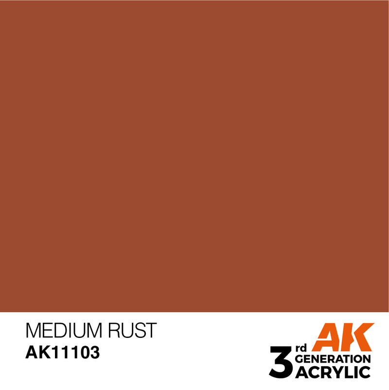 AK Interactive 3rd Gen Acrylic Medium Rust 17ml