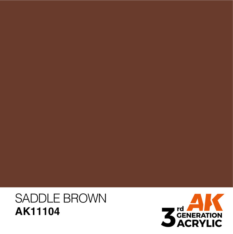 AK Interactive 3rd Gen Acrylic Saddle Brown 17ml