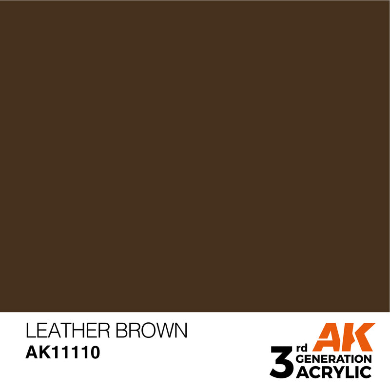 AK Interactive 3rd Gen Acrylic Leather Brown 17ml