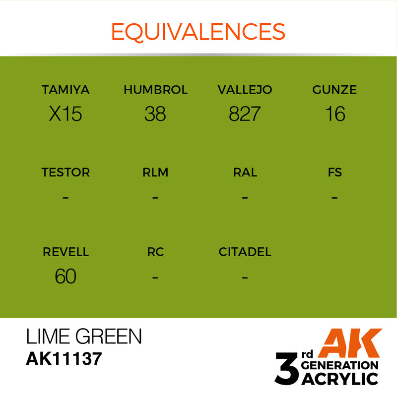 AK Interactive 3rd Gen Acrylic Lime Green 17ml