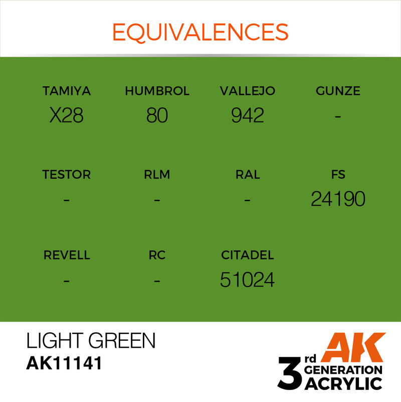 AK Interactive 3rd Gen Acrylic Light Green 17ml