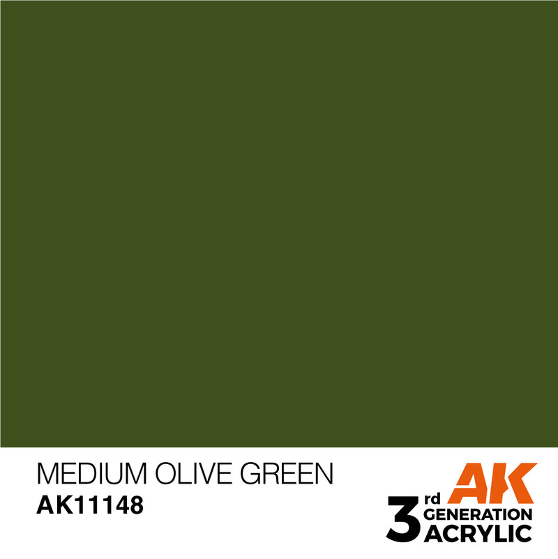 AK Interactive 3rd Gen Acrylic Medium Olive Green 17ml