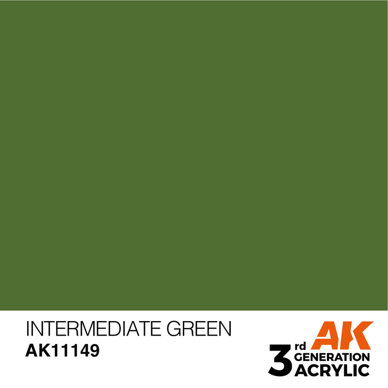 AK Interactive 3rd Gen Acrylic Intermediate Green 17ml