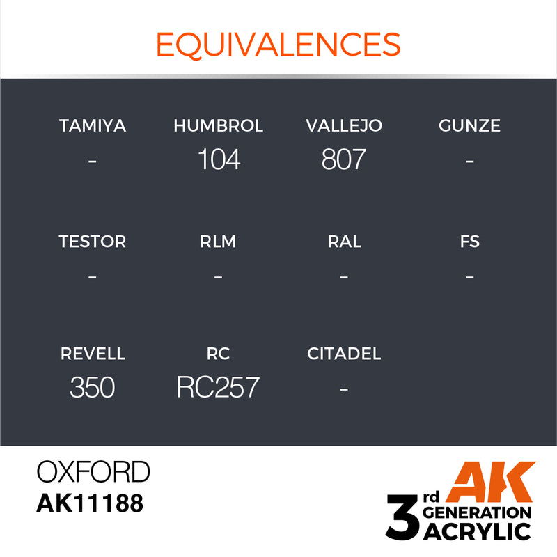 AK Interactive 3rd Gen Acrylic Oxford 17ml