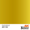 AK Interactive 3rd Gen Acrylic Old Gold Metallic 17ml