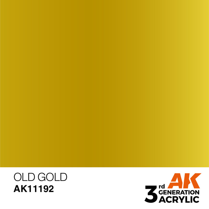 AK Interactive 3rd Gen Acrylic Old Gold Metallic 17ml