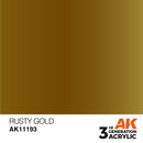 AK Interactive 3rd Gen Acrylic Rusty Gold Metallic 17ml