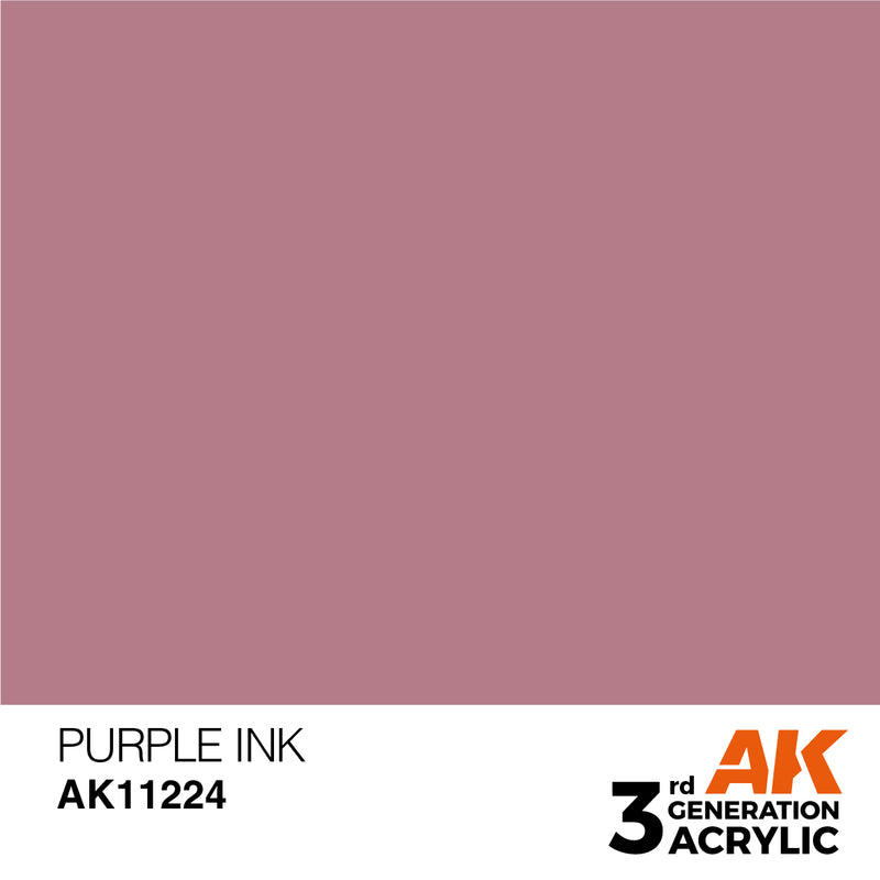 AK Interactive 3rd Gen Acrylic Purple INK 17ml