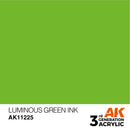 AK Interactive 3rd Gen Acrylic Luminous Green INK 17ml