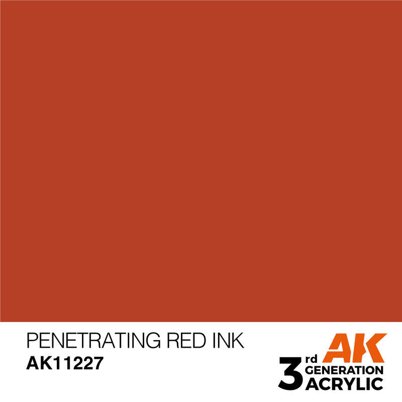 AK Interactive 3rd Gen Acrylic Penetrating Red INK 17ml