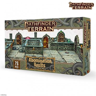 Dungeons & Lasers Pathfinder Terrain Half-Height Walls: Abomination Vaults