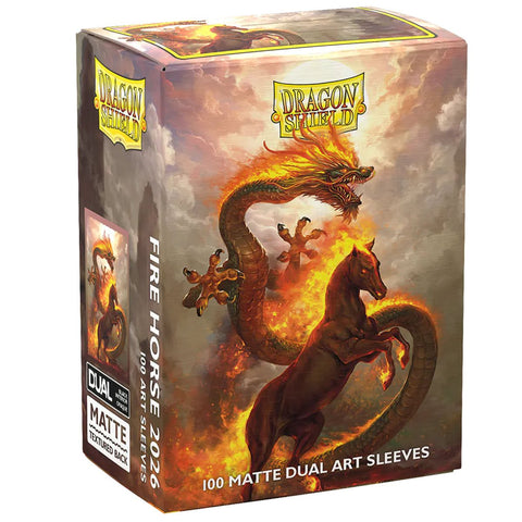 Dragon Shield Sleeves: Matte Dual Art - Fire Horse 2026