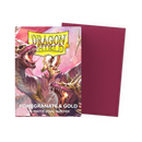 Dragon Shield Sleeves: Dual Matte Pomegranate/Gold