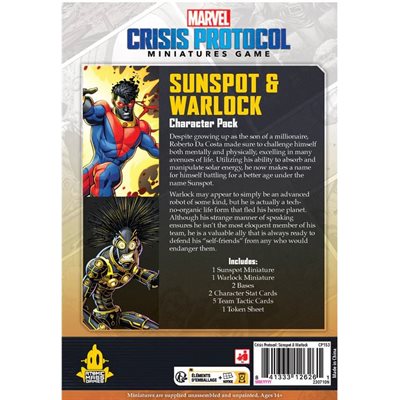 Mcp153 Marvel Crisis Protocol Sunspot and Warlock