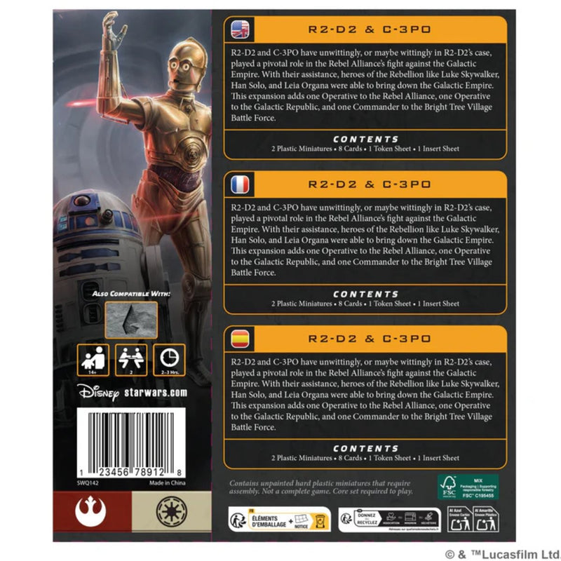 SWQ142 Star Wars Legion R2-D2 & C-3PO Operative Expansion