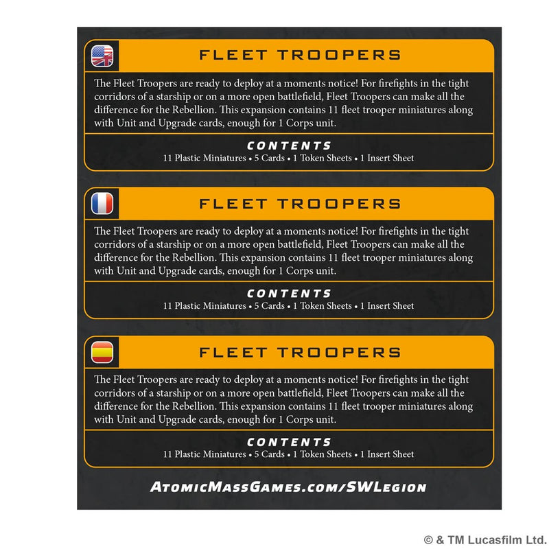 ATOSWQ197 Star Wars: Legion: Fleet Troopers Unit