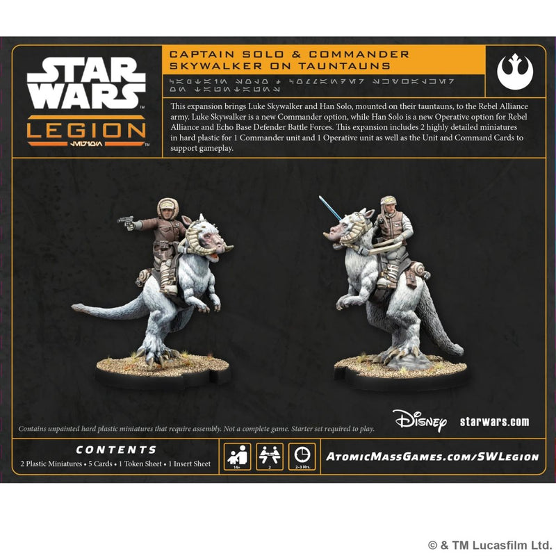 Star Wars Legion Battle Han Solo and Luke Skywalker on Tauntaun