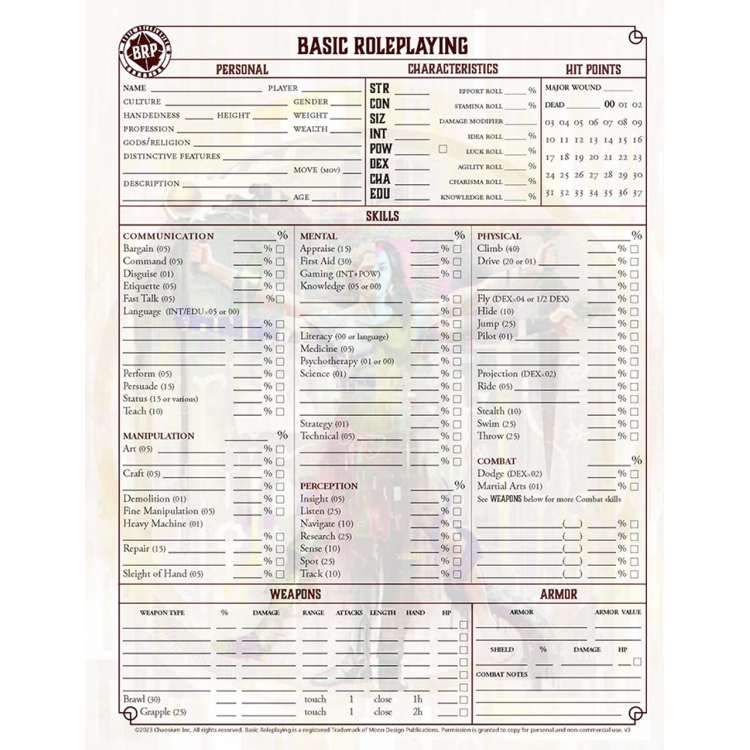 RPG Basic Roleplaying: Universal Game Engine
