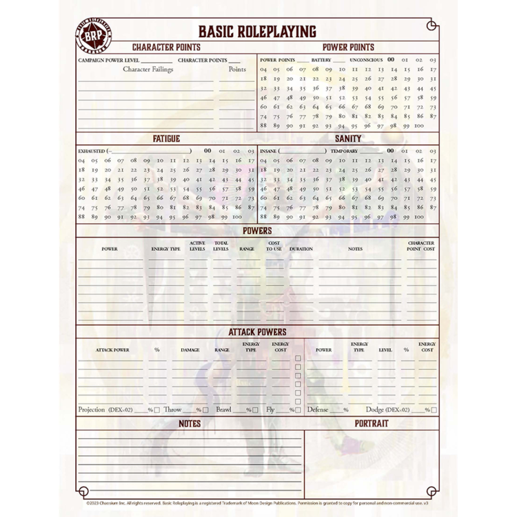 RPG Basic Roleplaying: Universal Game Engine