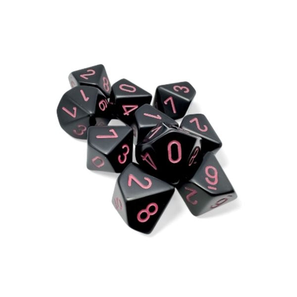 Chessex 10d10 Opaque Black/Pink