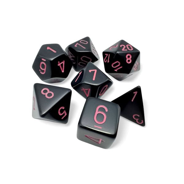 Chessex Poly Opaque Black/Pink