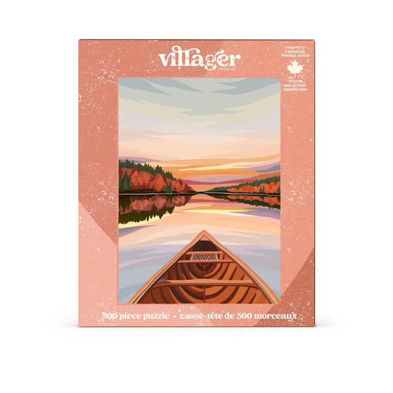Villager Puzzle 500 Piece Canoeing at Dawn