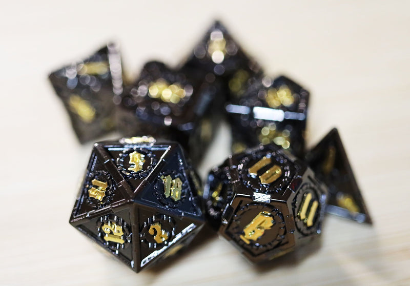 Crossed Swords: Demonic Sword - Metal RPG Dice Set