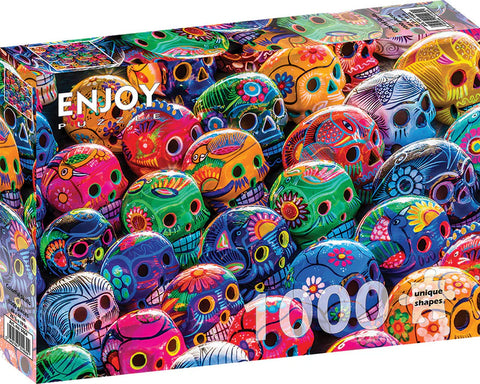 Enjoy Puzzle 1000 Piece Colorful Skulls