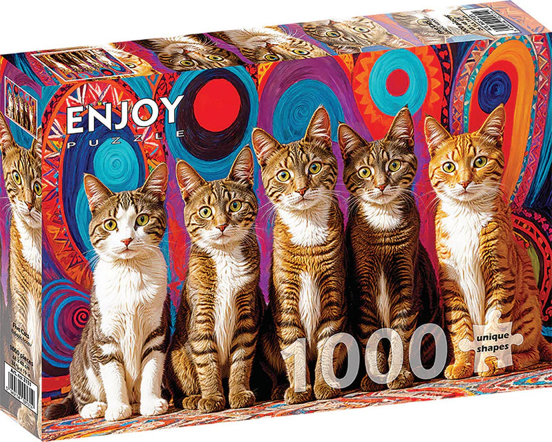 Enjoy Puzzle 1000 Piece Five Cats