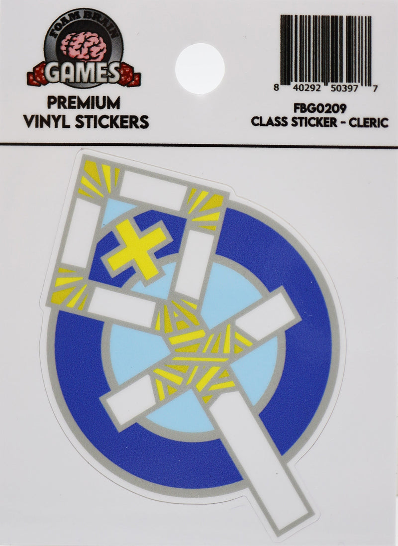 Foam Brain Class Sticker - Cleric
