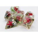 Pink Starfish and Seaweed RPG Dice Set