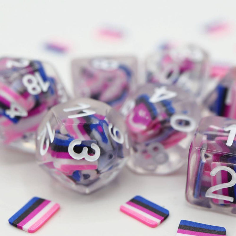 Genderfluid Flag RPG Dice Set