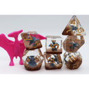 Blue Pterodactyl RPG Dice Set