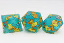 Splashing Duckies: Sharp Edge Decal RPG Dice Set