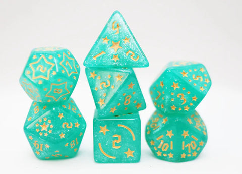Shooting Stars: Magnesium RPG Dice Set