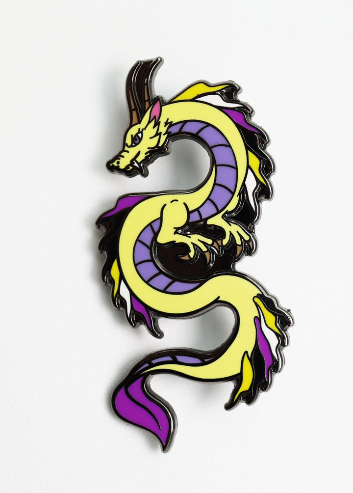 Pride Dragon Pin: Nonbinary