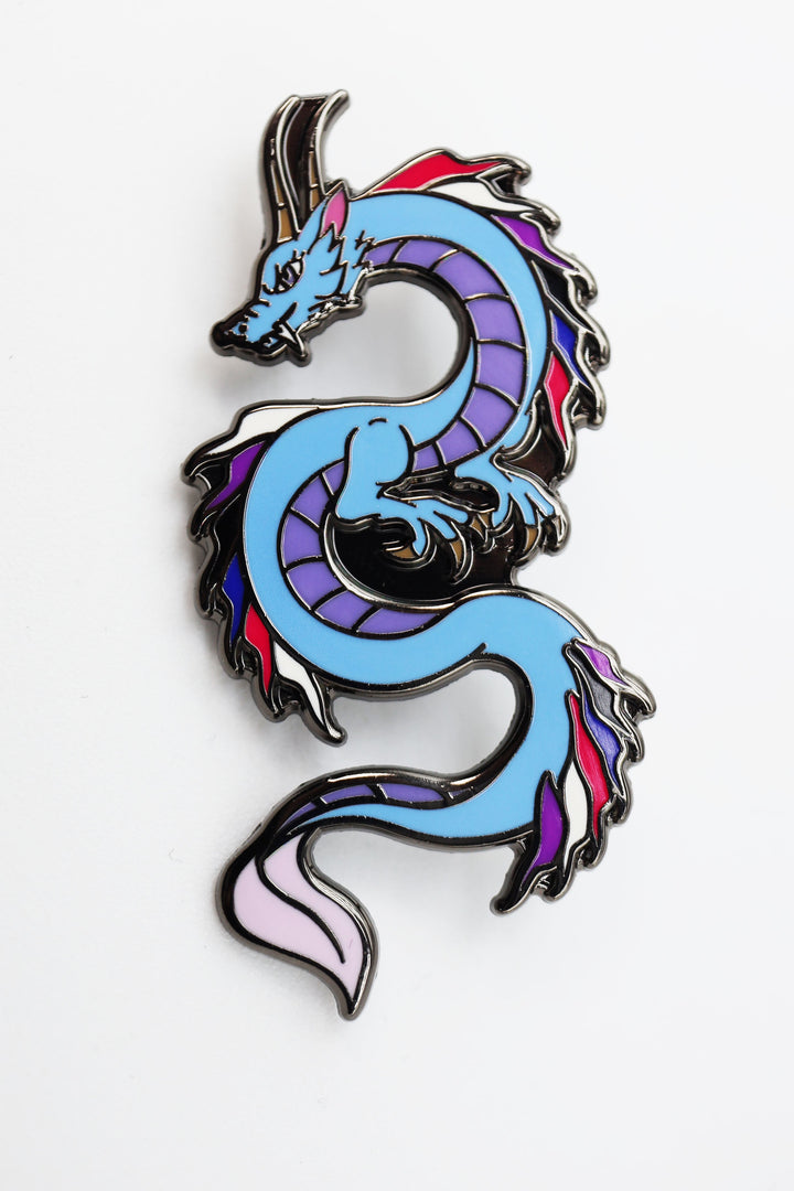 Pride Dragon Pin: Genderfluid