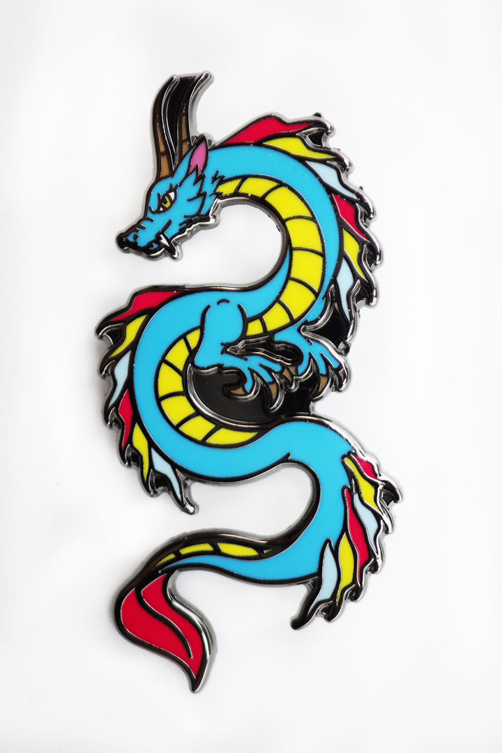 Pride Dragon Pin: Pansexual