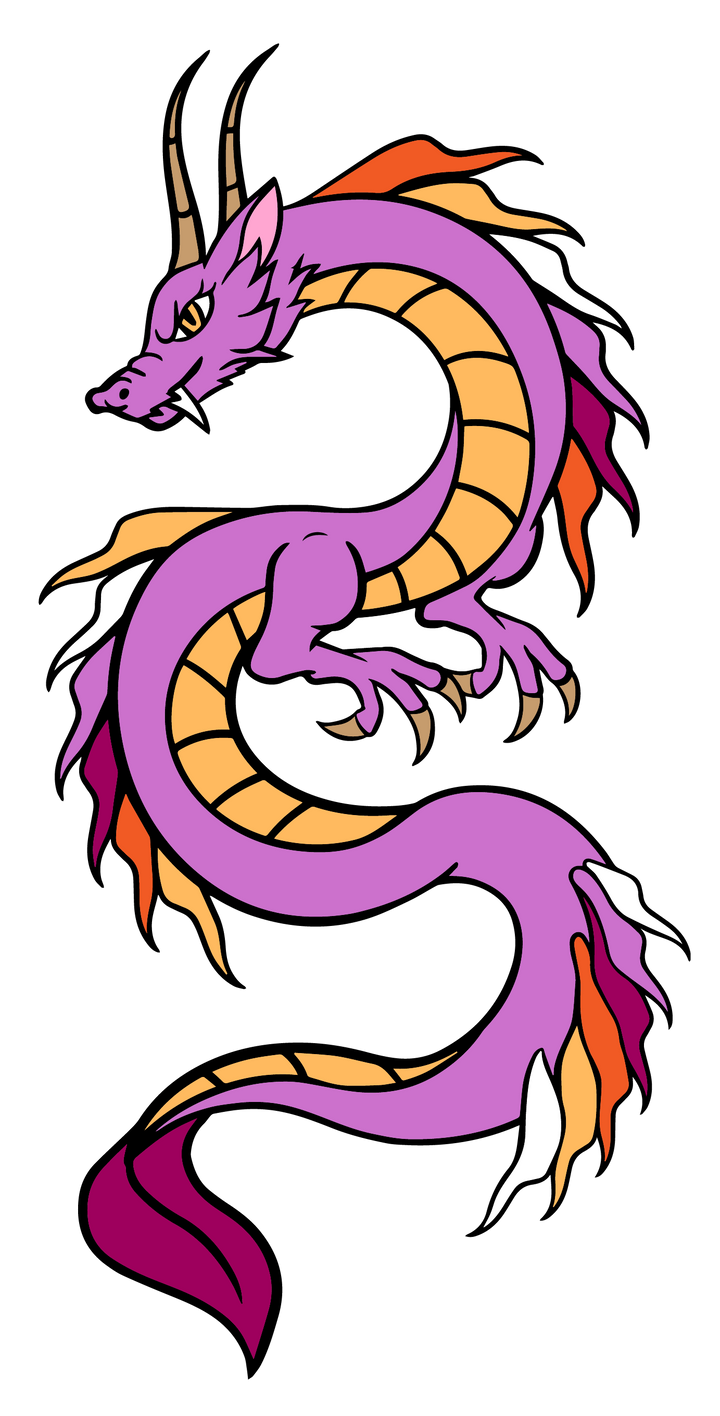 Pride Dragon Pin: Lesbian